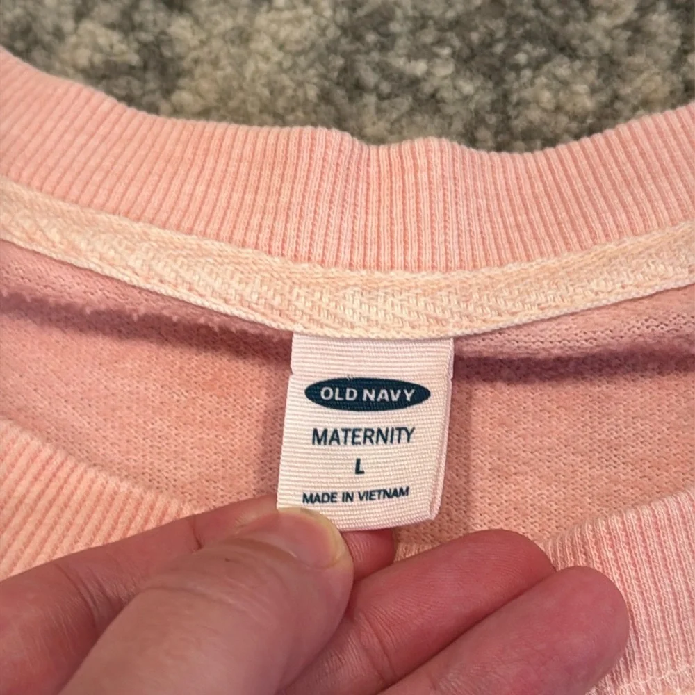 Old Navy Maternity Vintage Nursing Sweatshirt in Sweet Dahlia - Picture 4 of 9